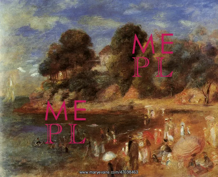 : Beach at Pornic, by Renoir : Beach at Pornic, by Renoir