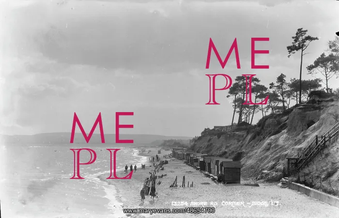 : Beach Scene with Chalets : Beach Scene with Chalets