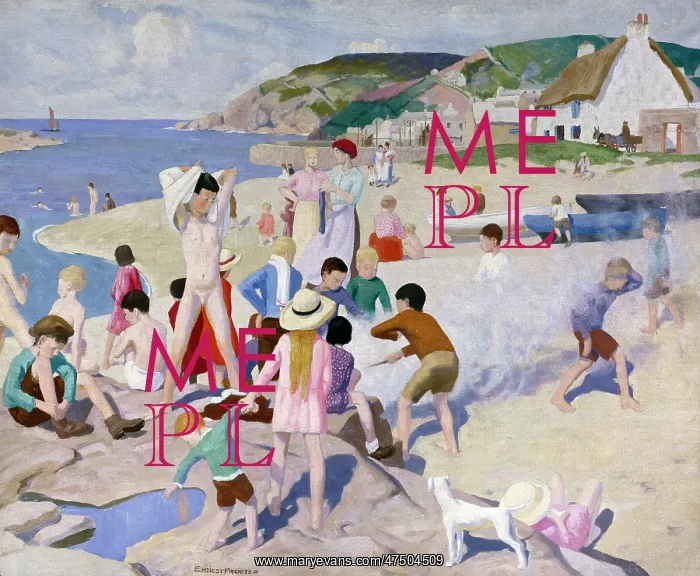 : Beach Scene – children at the seaside : Beach Scene – children at the seaside