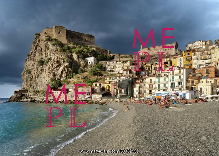 : Beach, Scilla, Calabria, Italy : Beach, Scilla, Calabria, Italy