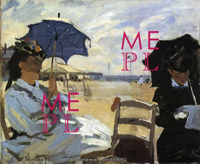  : The Beach at Trouville, by Monet