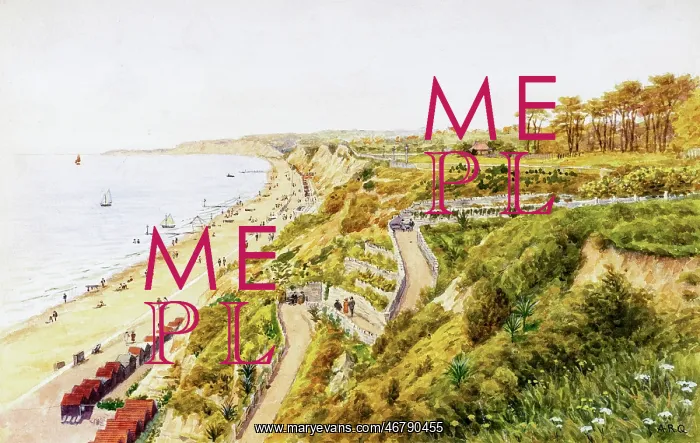 : Beach and Zigzag Path, Bournemouth, Dorset : Beach and Zigzag Path, Bournemouth, Dorset