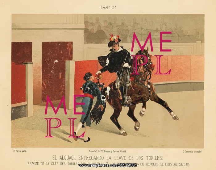 : Beadle on horseback delivering the key to : Beadle on horseback delivering the key to