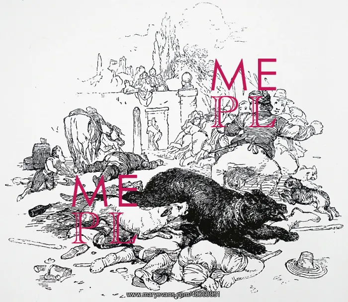  : Bear baiting. The bear escaping. 1844