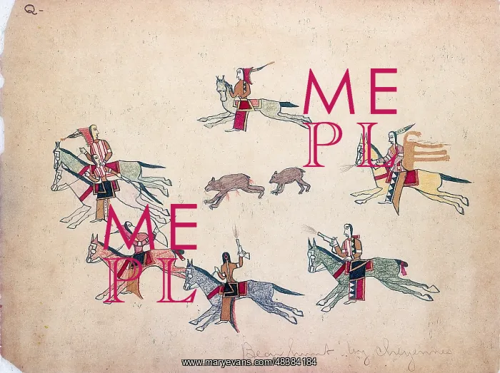 : The Bear Hunt: drawing by Making Medicine a : The Bear Hunt: drawing by Making Medicine a