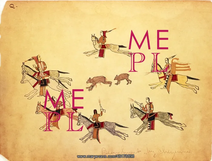 : The Bear Hunt': Drawing by Making Medicine : The Bear Hunt': Drawing by Making Medicine