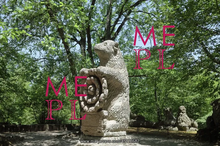: Bear with Orsini coat of arms, Garden of Bomarzo : Bear with Orsini coat of arms, Garden of Bomarzo