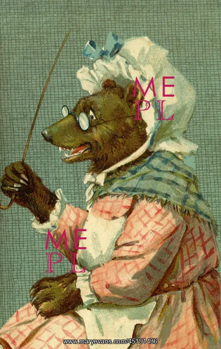 : Bear with stick by g h Thompson : Bear with stick by g h Thompson