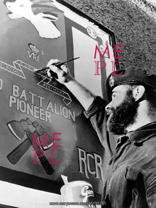 : Bearded Canadian soldier in Germany : Bearded Canadian soldier in Germany