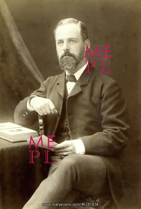  : Bearded man in cabinet photograph