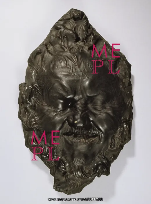 : Bearded mask with a necklace : Bearded mask with a necklace