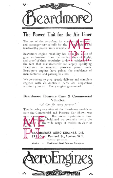 : Beardmore Aero Engines : Beardmore Aero Engines