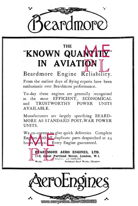 : Beardmore Aero Engines : Beardmore Aero Engines