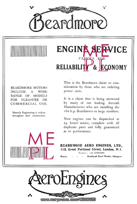 : Beardmore Aero Engines : Beardmore Aero Engines