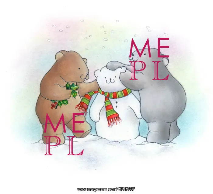  : Two bears making a snowbear