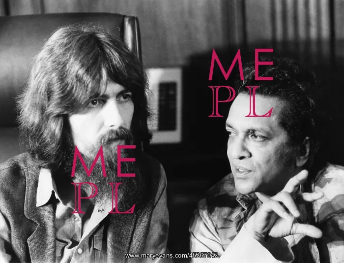 : Former Beatle George Harrison (left) and Indian : Former Beatle George Harrison (left) and Indian