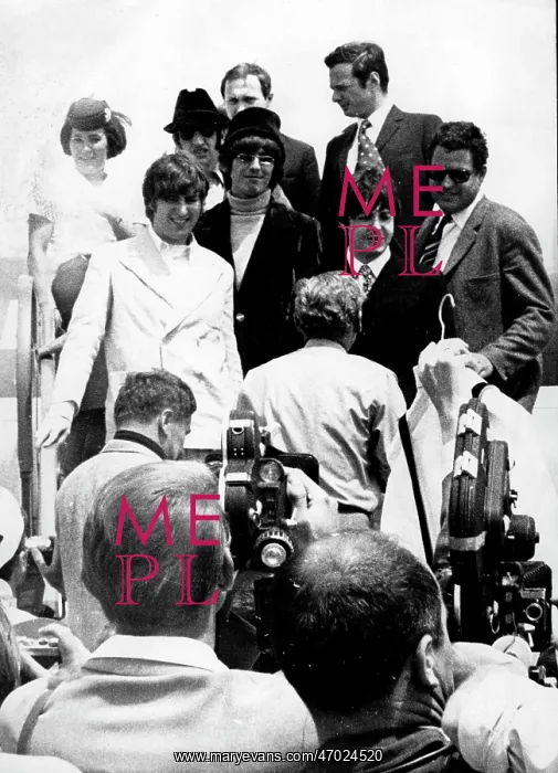 : The Beatles arrive at the airport, Munich, Germany : The Beatles arrive at the airport, Munich, Germany