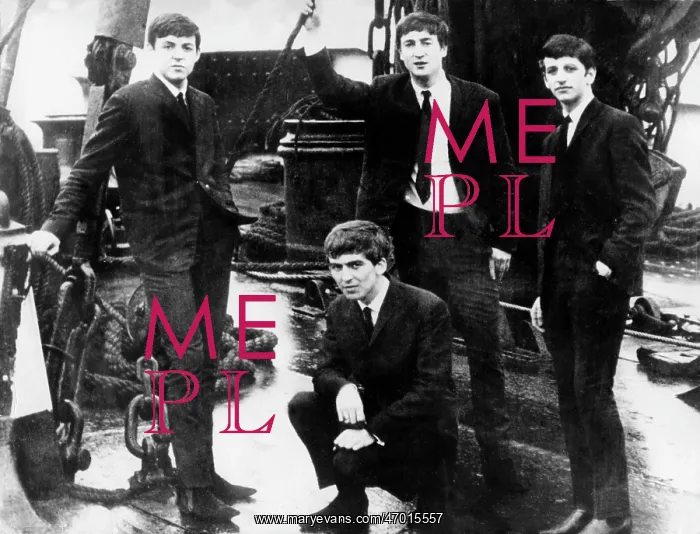 : The Beatles on the deck of a Jersey ferry : The Beatles on the deck of a Jersey ferry