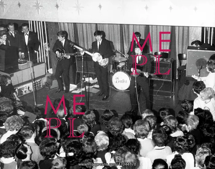 : The Beatles pop group performing : The Beatles pop group performing