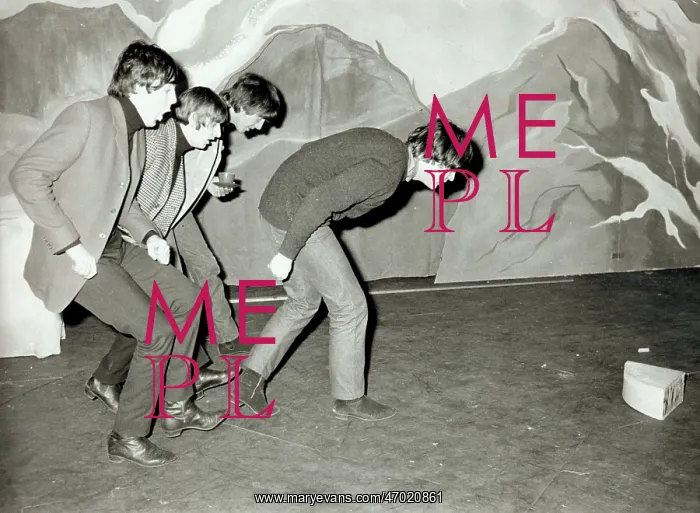 : The Beatles rehearsing for a Christmas show : The Beatles rehearsing for a Christmas show