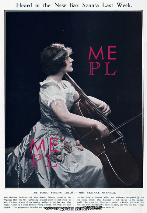 : Beatrice Harrison playing the Cello 1924 : Beatrice Harrison playing the Cello 1924
