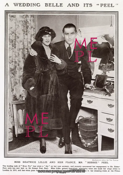 : Beatrice Lillie engaged to Robert Peel : Beatrice Lillie engaged to Robert Peel