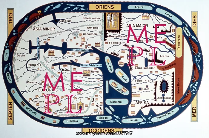 : Beatus Map of the World 776AD : Beatus Map of the World 776AD