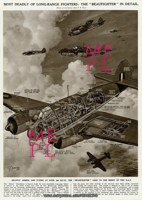 : Beaufighter long-range fighter by G. H. Davis : Beaufighter long-range fighter by G. H. Davis