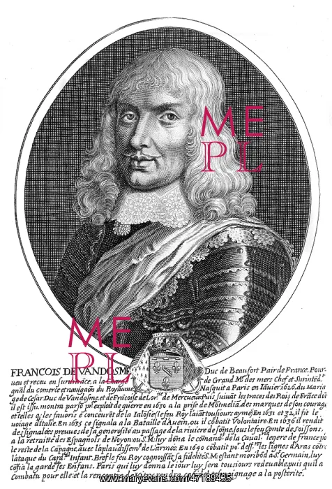 : BEAUFORT. FRANCOIS DUKE OF BEAUFORT (1616 - 1669) : BEAUFORT. FRANCOIS DUKE OF BEAUFORT (1616 - 1669)