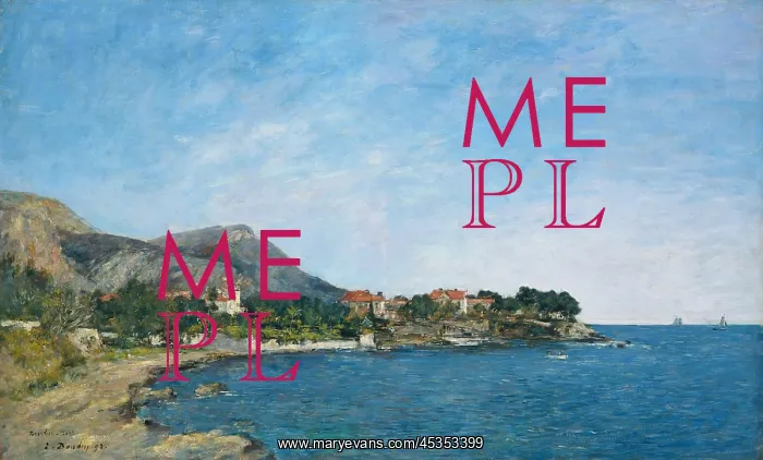 : Beaulieu: The Bay of Fourmis, by Eugene Boudin : Beaulieu: The Bay of Fourmis, by Eugene Boudin