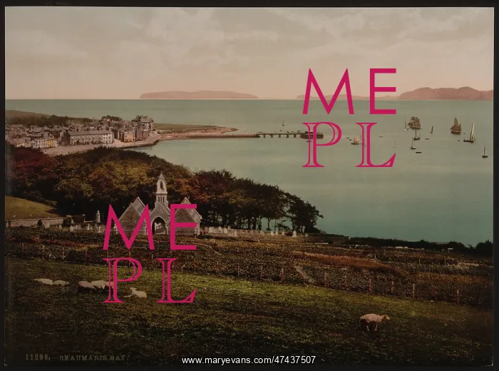: Beaumaris Bay, Beaumaris Castle, Wales : Beaumaris Bay, Beaumaris Castle, Wales