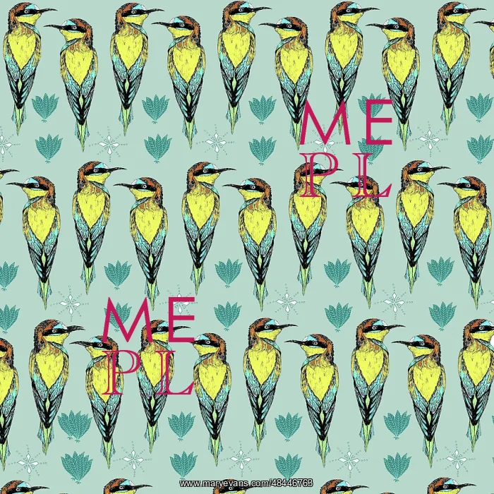  : Beautiful bee-eater repeating pattern