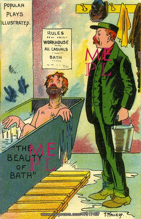 : The Beauty of Bath comic postcard : The Beauty of Bath comic postcard