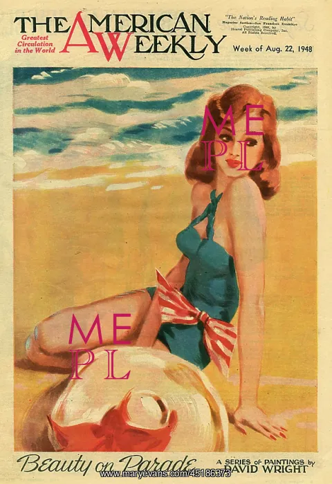 : Beauty on Parade - a beach belle by David Wright : Beauty on Parade - a beach belle by David Wright