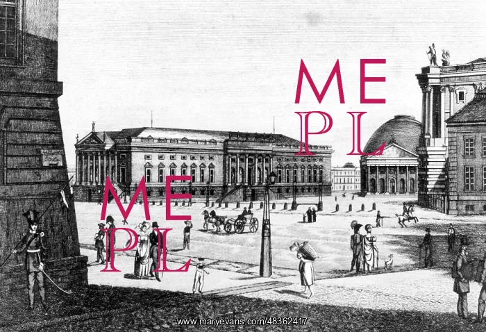 : Bebelplatz in Berlin, around 1830 : Bebelplatz in Berlin, around 1830