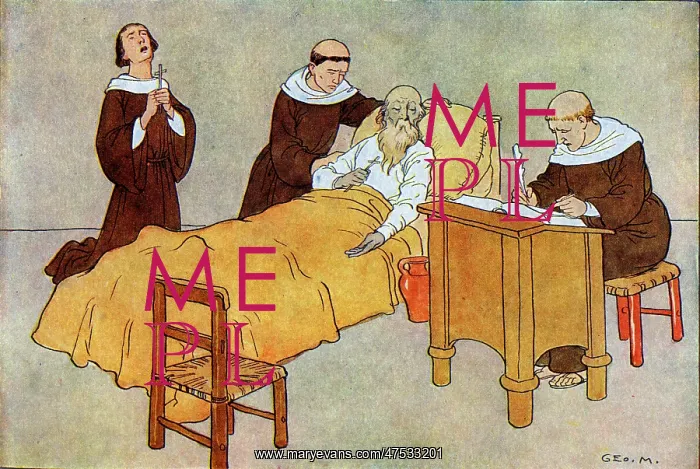 : Bede finishing his translation of the bible : Bede finishing his translation of the bible