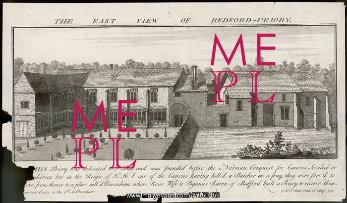 : BEDFORD PRIORY 1730 : BEDFORD PRIORY 1730