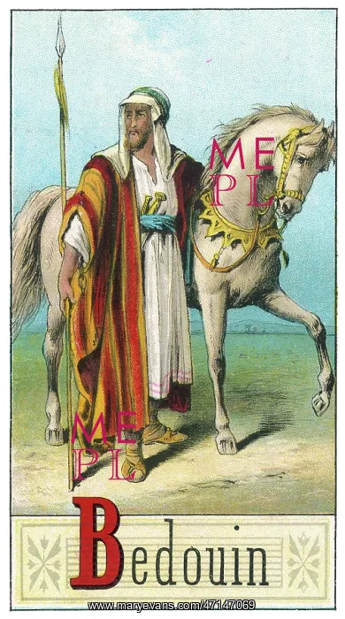 : Bedouin Arab with horse : Bedouin Arab with horse