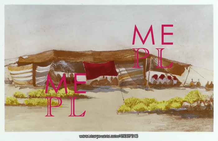 : Bedouin scene with tent - Kuwait : Bedouin scene with tent - Kuwait