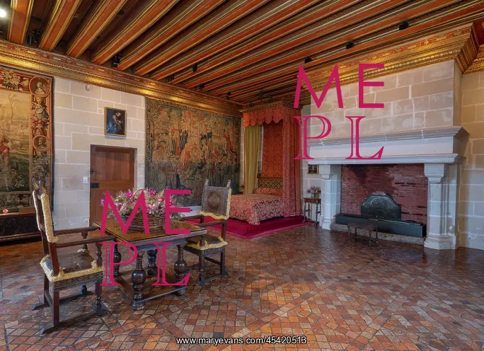 : Bedroom of Gabrielle d'Estrees, Chateau de Chenonceau : Bedroom of Gabrielle d'Estrees, Chateau de Chenonceau