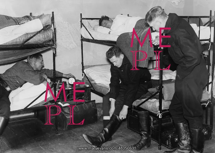 : Bedroom in a student dormitory, 1934 : Bedroom in a student dormitory, 1934