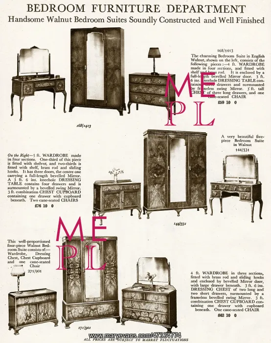 : Bedroom suites 1929 : Bedroom suites 1929