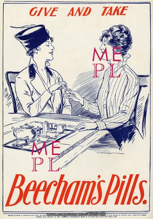 : Beecham's Pills advertisement, WWI : Beecham's Pills advertisement, WWI