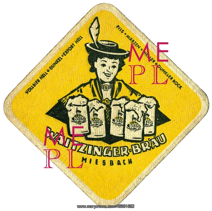 : Beer mat. alcohol, beer, beer mat, Waitzinger-Braeu : Beer mat. alcohol, beer, beer mat, Waitzinger-Braeu