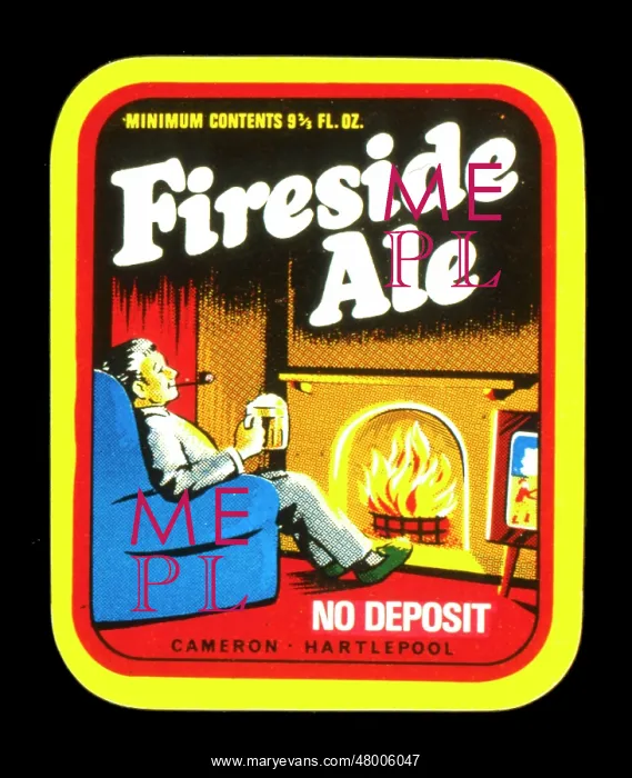 : Beermat advertising Fireside Ale : Beermat advertising Fireside Ale
