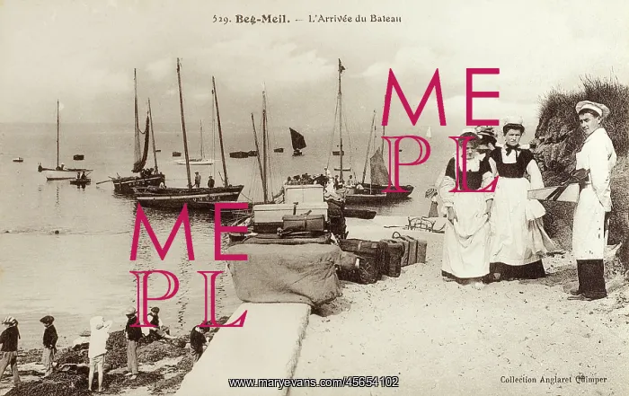 : Beg-Meil - Arrival of the boat from Concarneau : Beg-Meil - Arrival of the boat from Concarneau