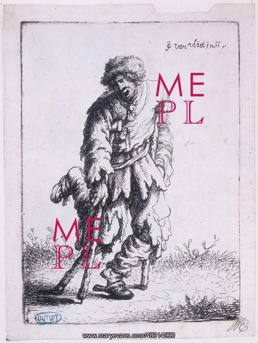 : Beggar with a wooden leg : Beggar with a wooden leg