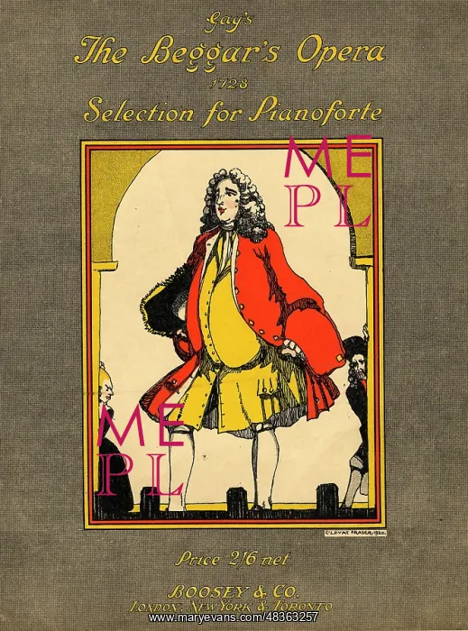 : The Beggar's Opera, piano music cover : The Beggar's Opera, piano music cover