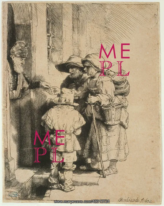 : Beggars receiving alms : Beggars receiving alms