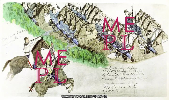 : Beginning of the Battle of Little Big Horn River : Beginning of the Battle of Little Big Horn River